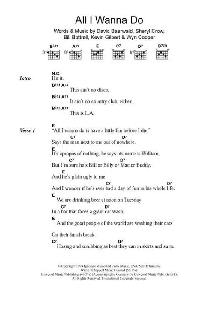 All the things i wanna do lyrics