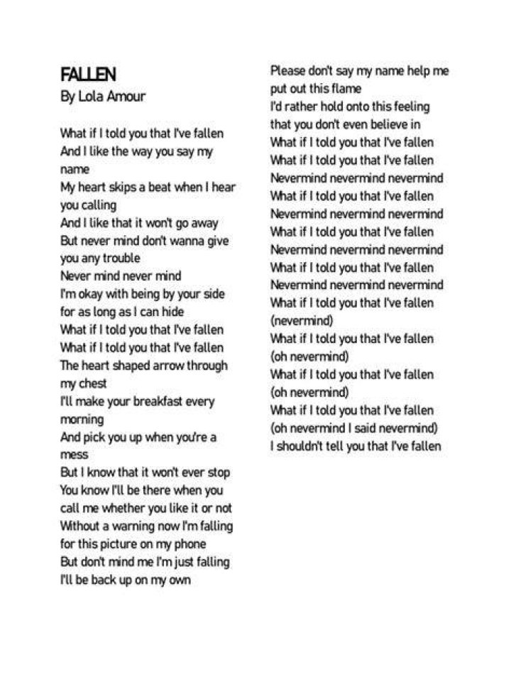 Already fallen lyrics