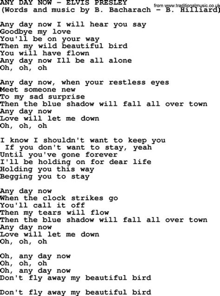 Any day now lyrics lyrics