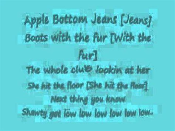 Apple bottom jean lyrics