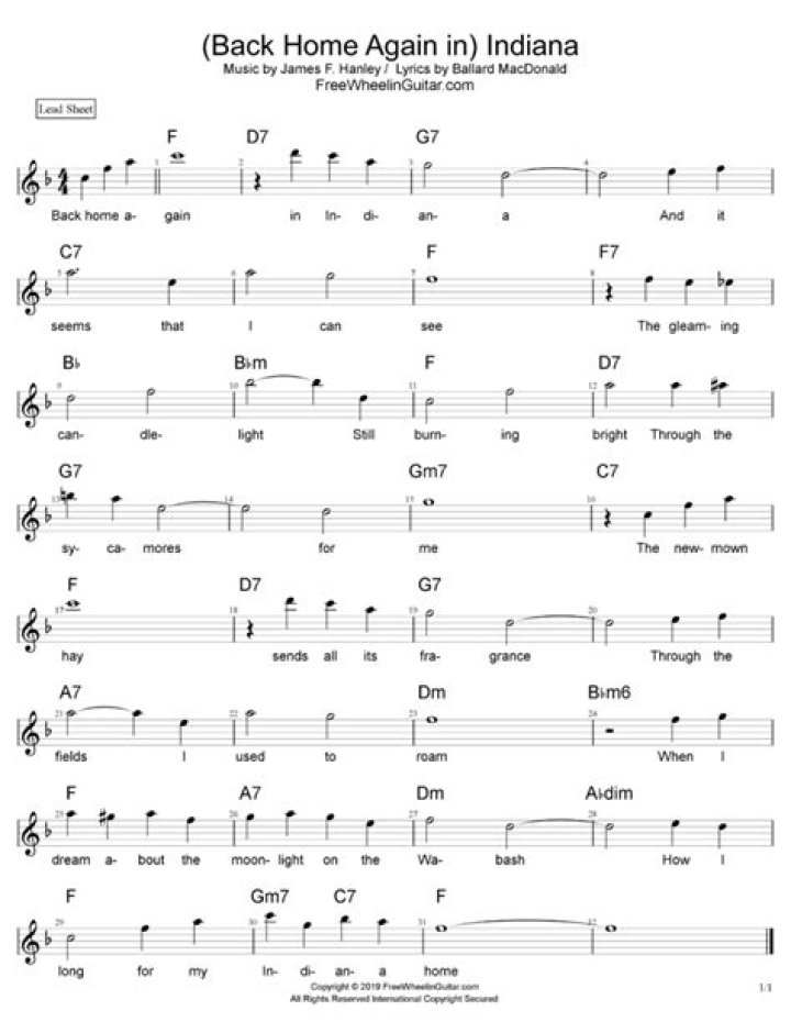 Back to indiana lyrics