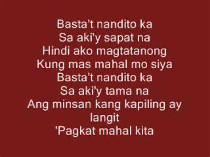 Basta nandito ka lyrics
