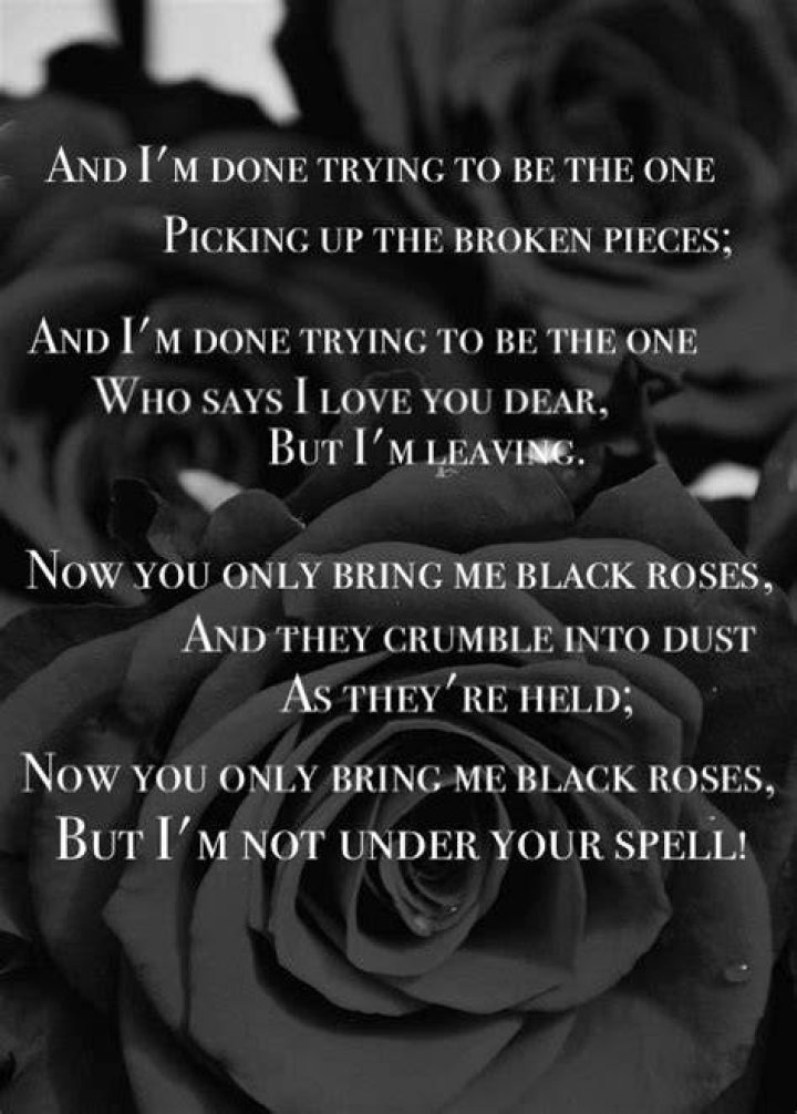 Black roses lyrics