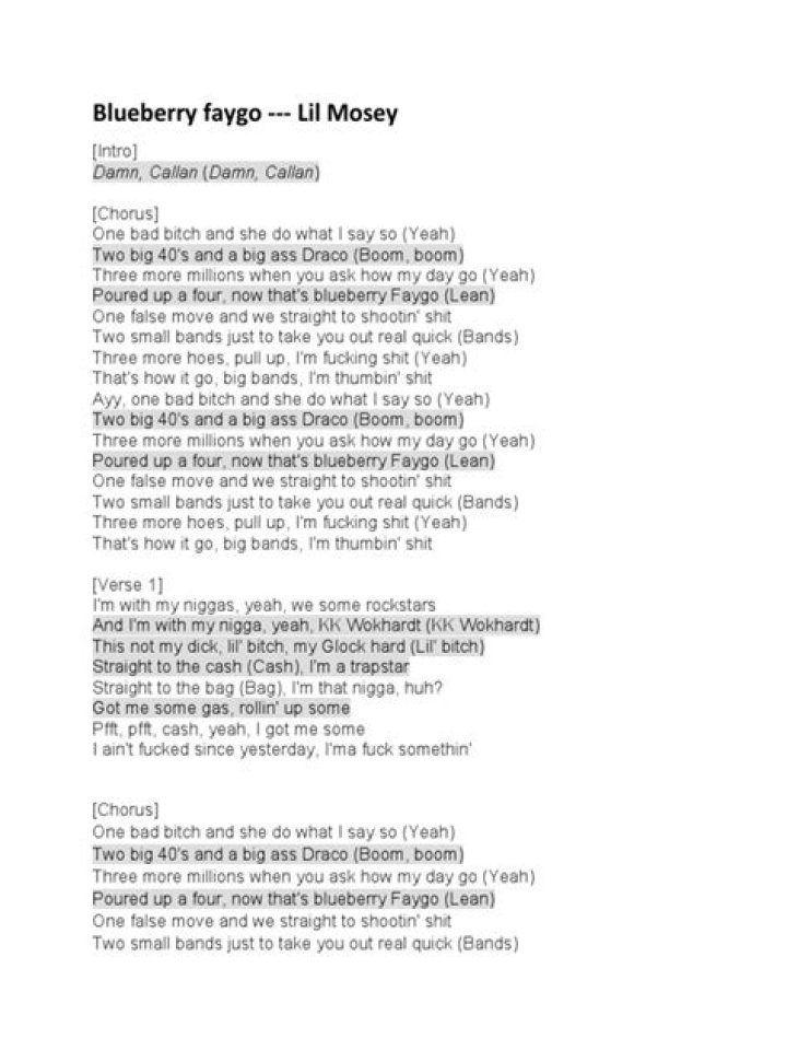 Blueberry fago lyrics