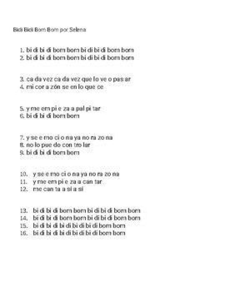 Bom bom spanish lyrics