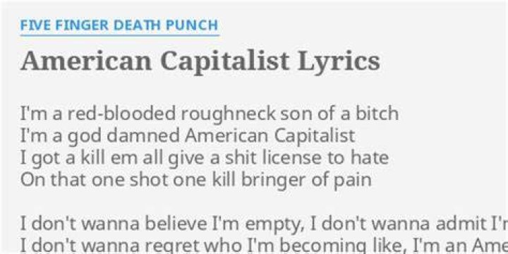 Capitalist lyrics