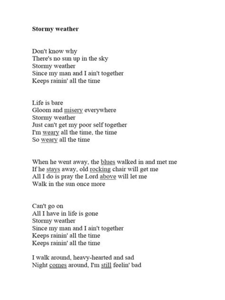 Change the weather lyrics