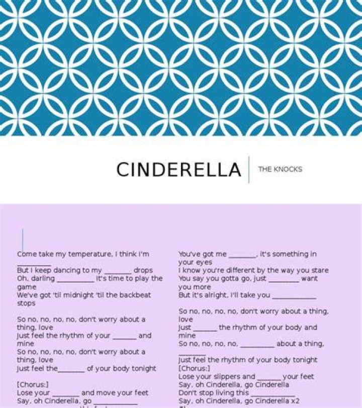 Cinderella lyrics