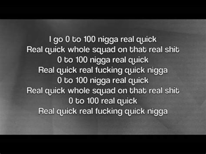 Clean 0 to 100 lyrics