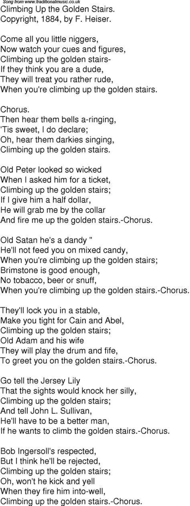 Climbing the stairs lyrics