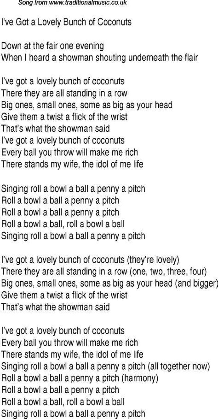 Coconuts lyrics
