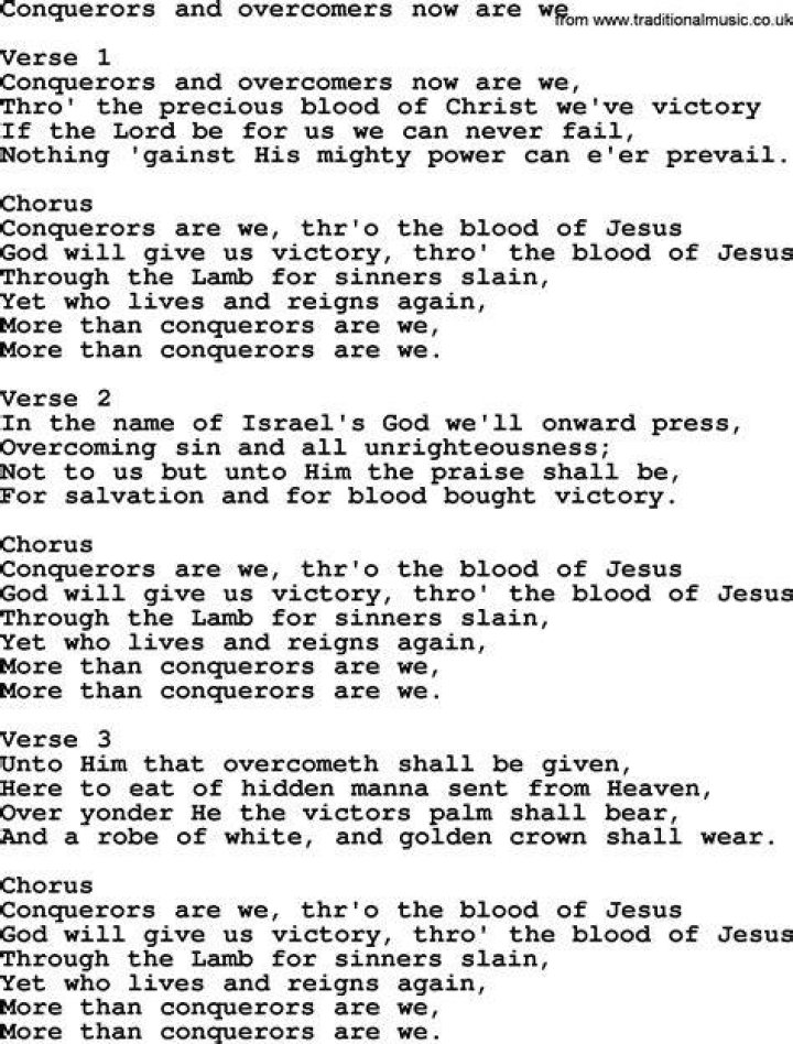 Conquerors lyrics