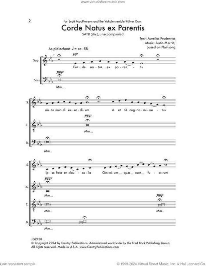 Corde natus ex parentis lyrics