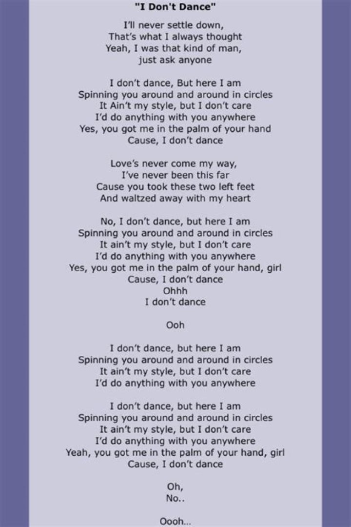 Doje i don t dance lyrics