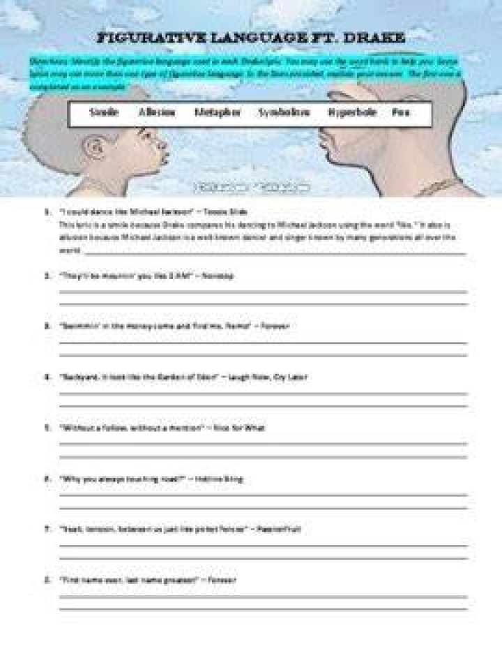 Drake figurative language lyrics