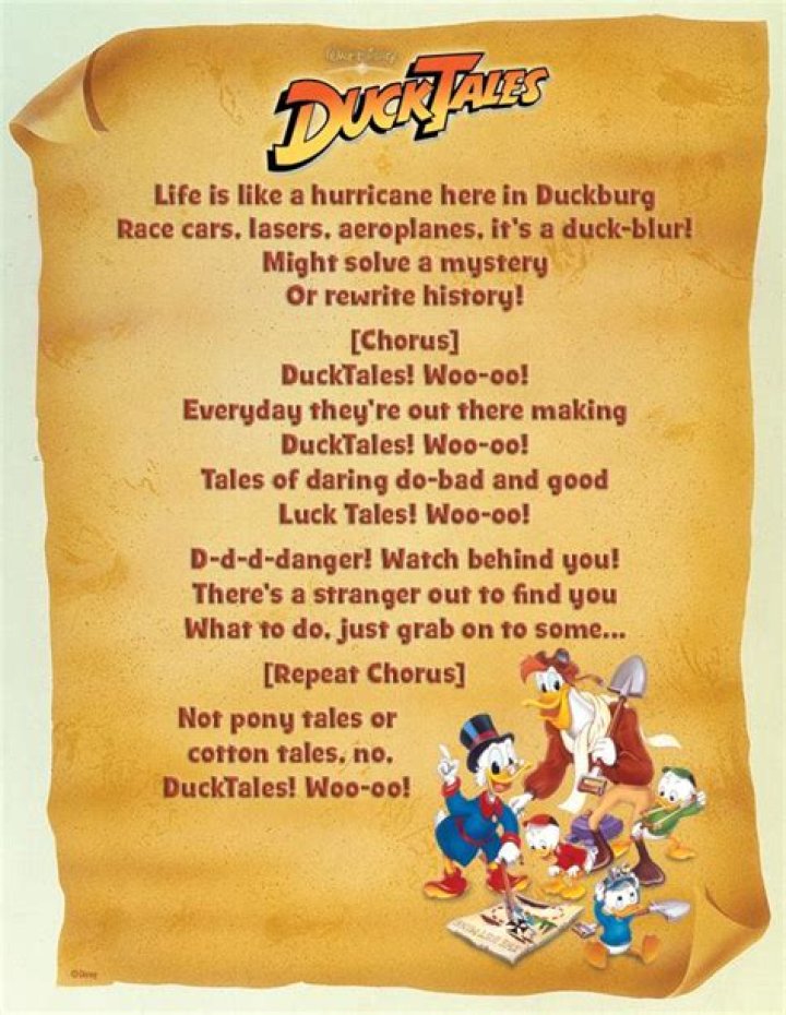 Duck tales lyrics