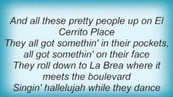El cerrito place lyrics