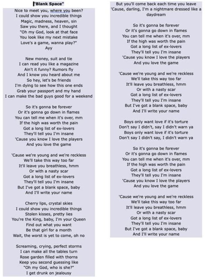 Empty space lyrics lyrics