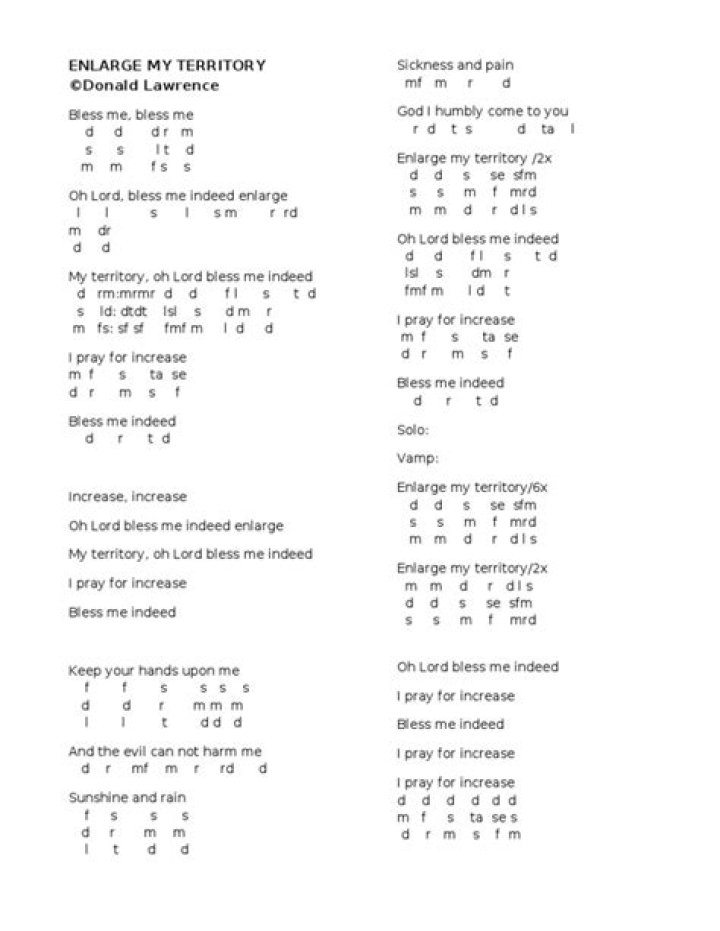Enlarge my territory lyrics lyrics