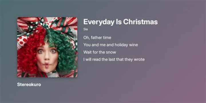 Everyday is christmas lyrics