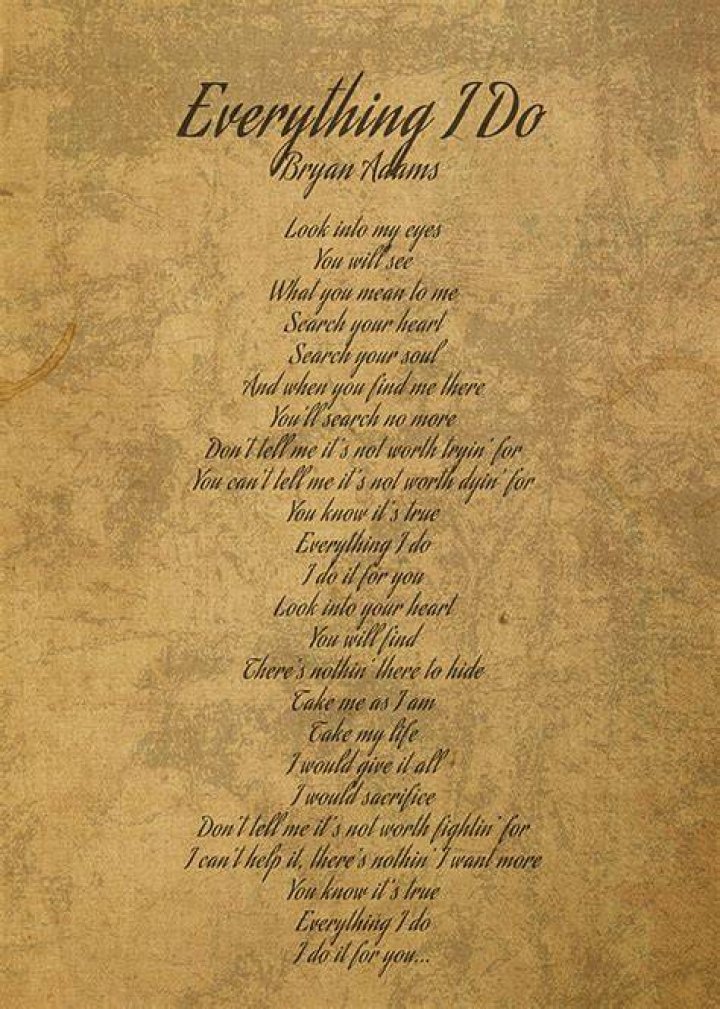 Everything i do .bryan adams lyrics