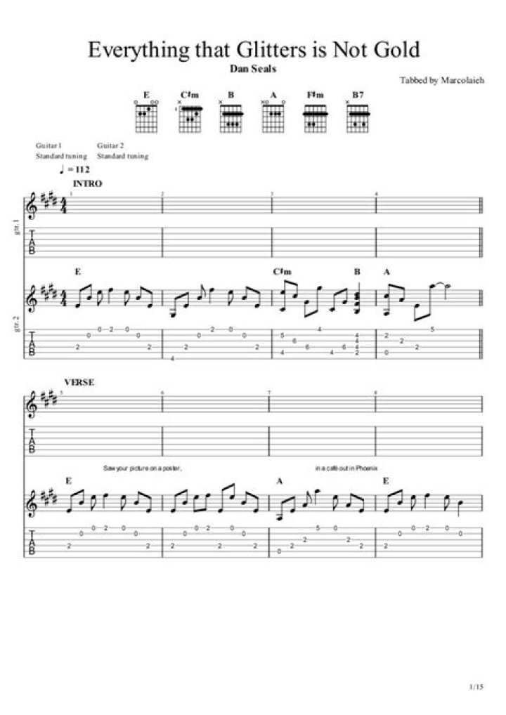 Everything that glitters (is not gold) lyrics