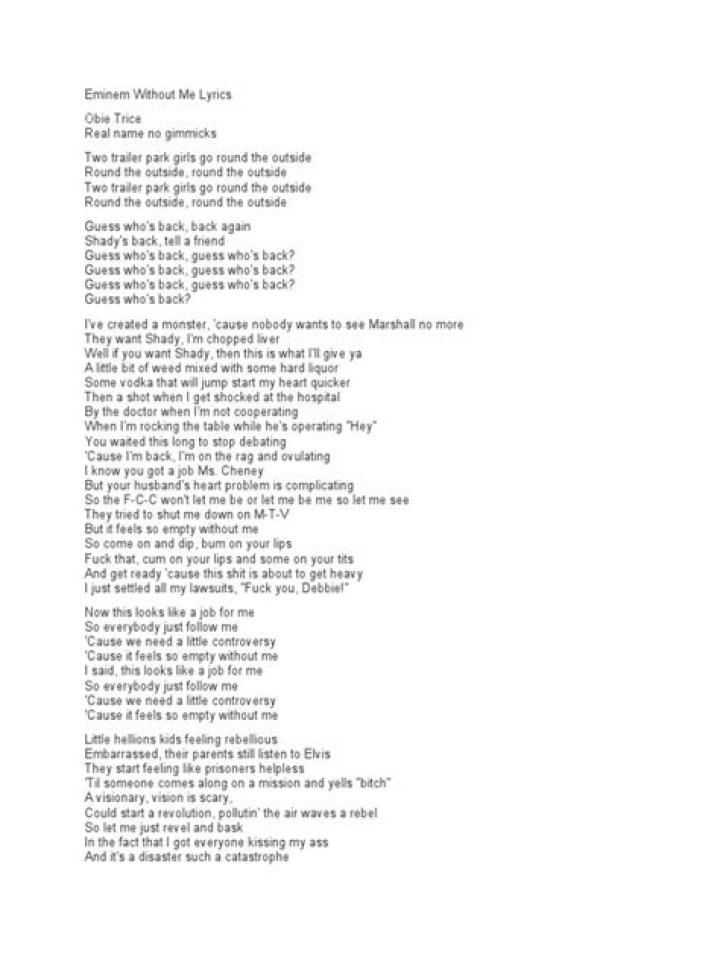 Girlfriend eminem lyrics