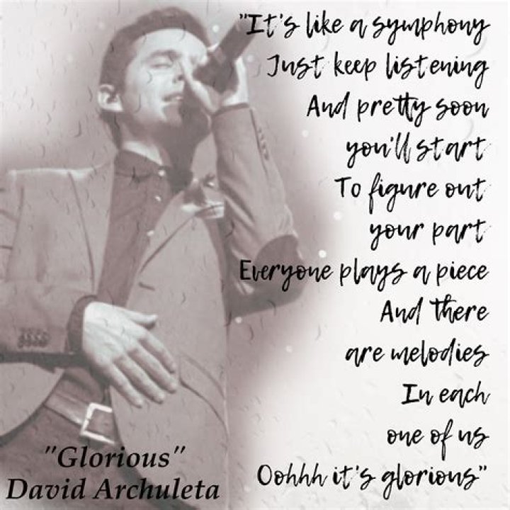 Glorious david archuleta lyrics