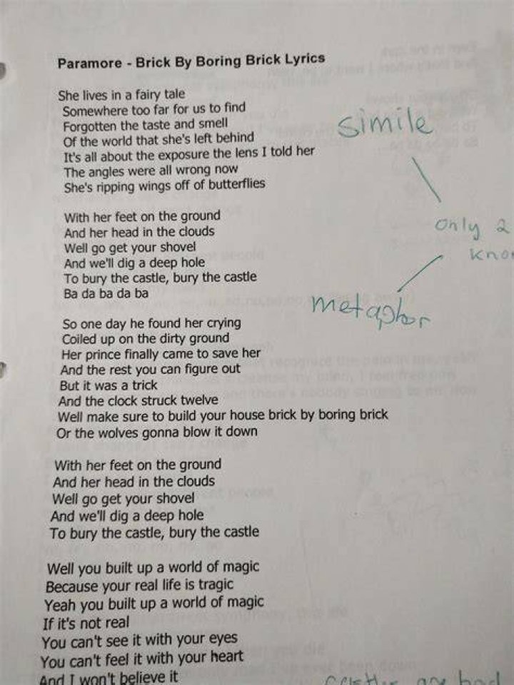 Half brick lyrics