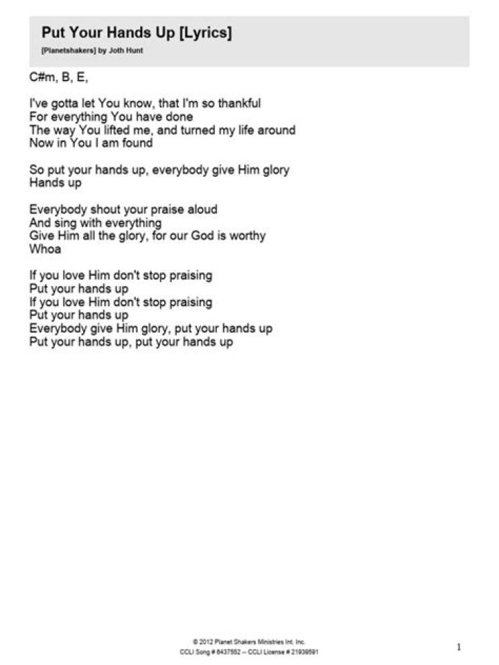 Hands on your wheels lyrics