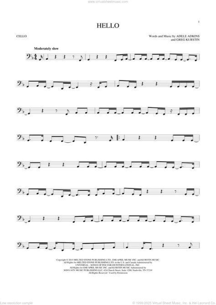 Hello cello lyrics