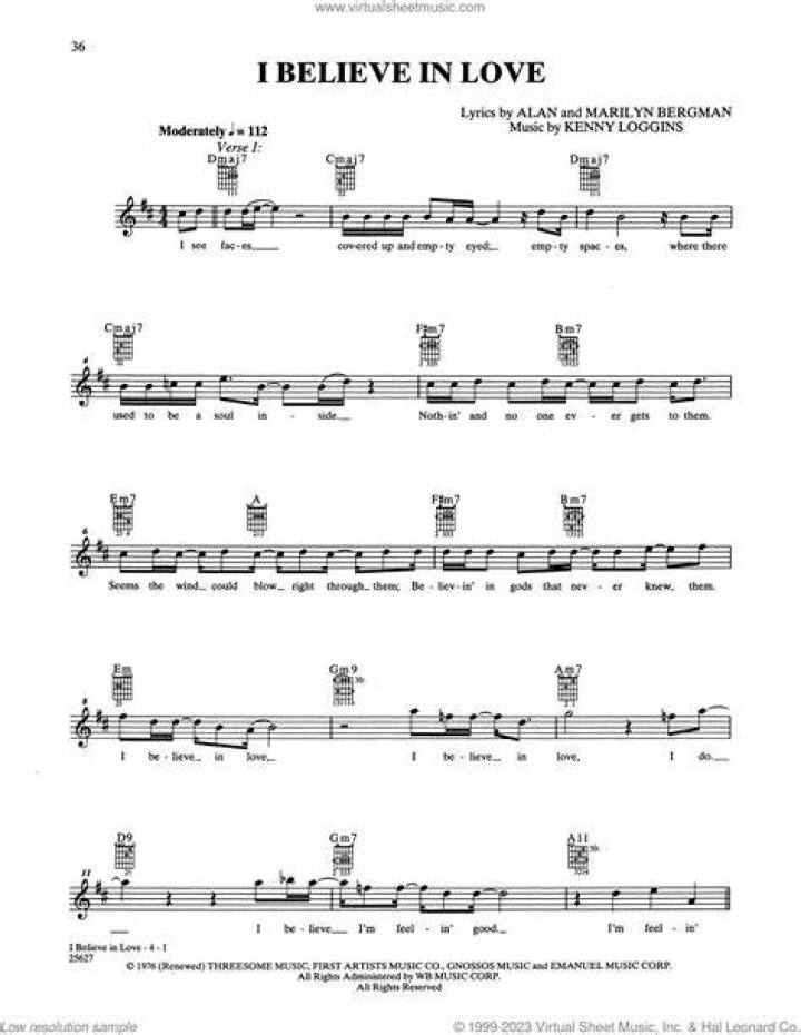 I belive in love lyrics