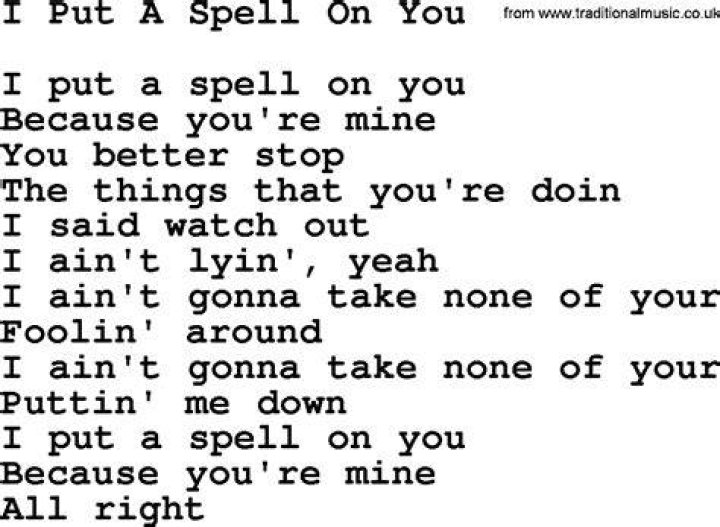 I put spell on you lyrics