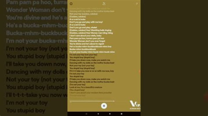 Im not your toy lyrics