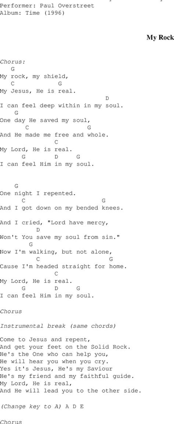 Jesus is my rock lyrics