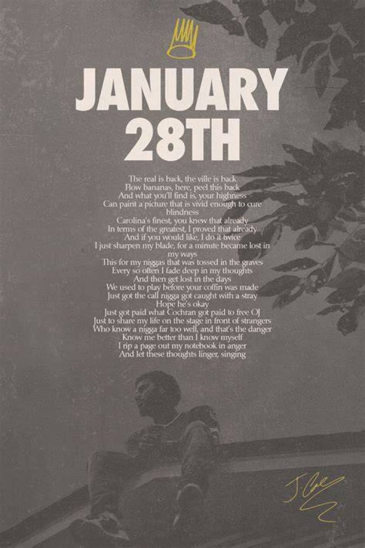 Joe cole january 28th lyrics