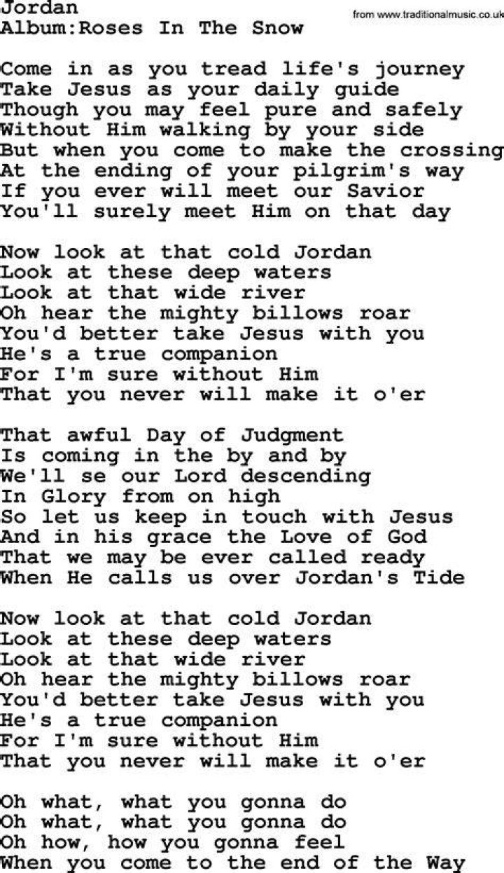 Jordan complete lyrics