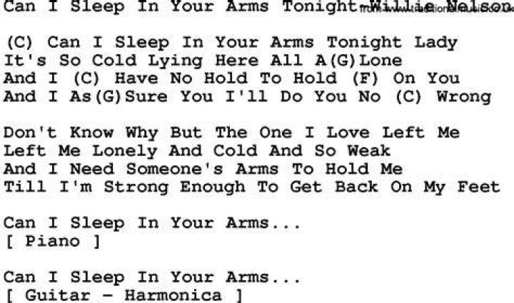 Lying in your arms tonight text lyrics
