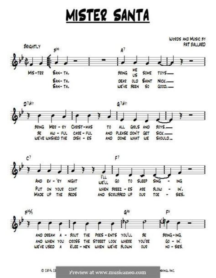 Mister santa lyrics