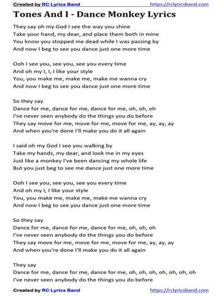 Monkey dance lyrics lyrics