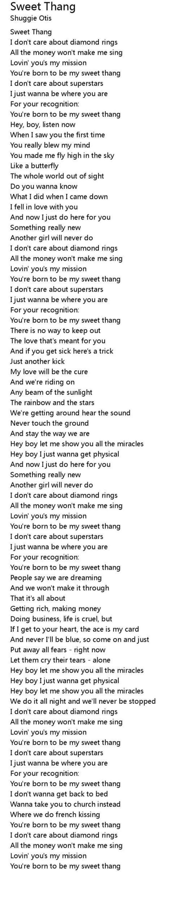 My good thang lyrics lyrics