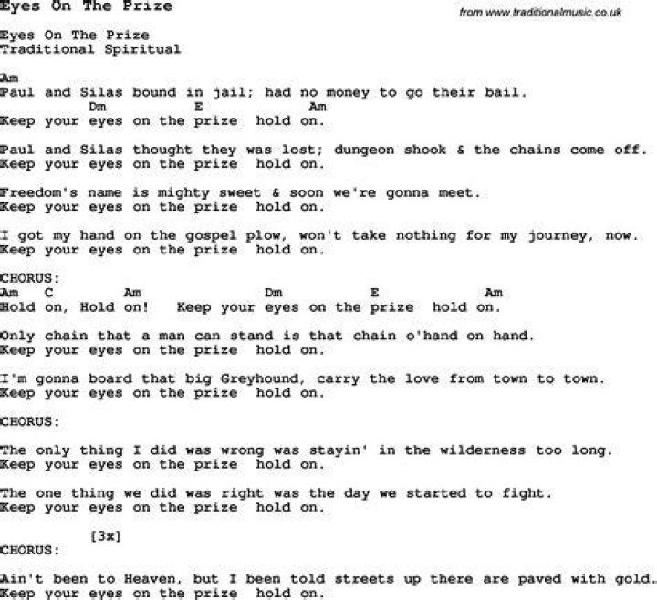 My prize lyrics