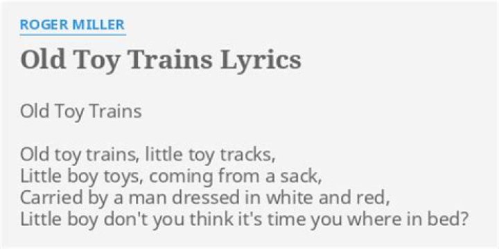 Old toy trains lyrics