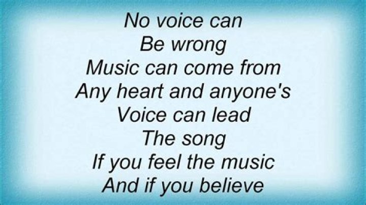 One little voice lyrics