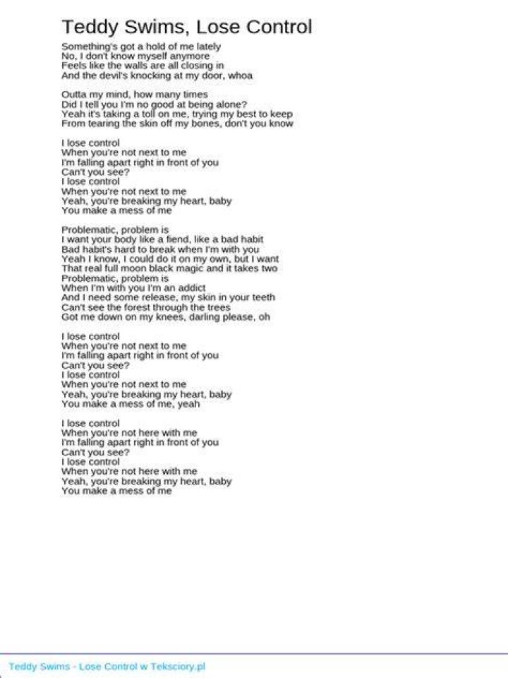 Phutereprimitive losing control lyrics