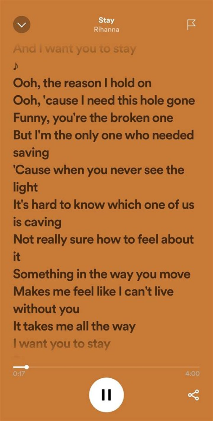 Reason to stay lyrics