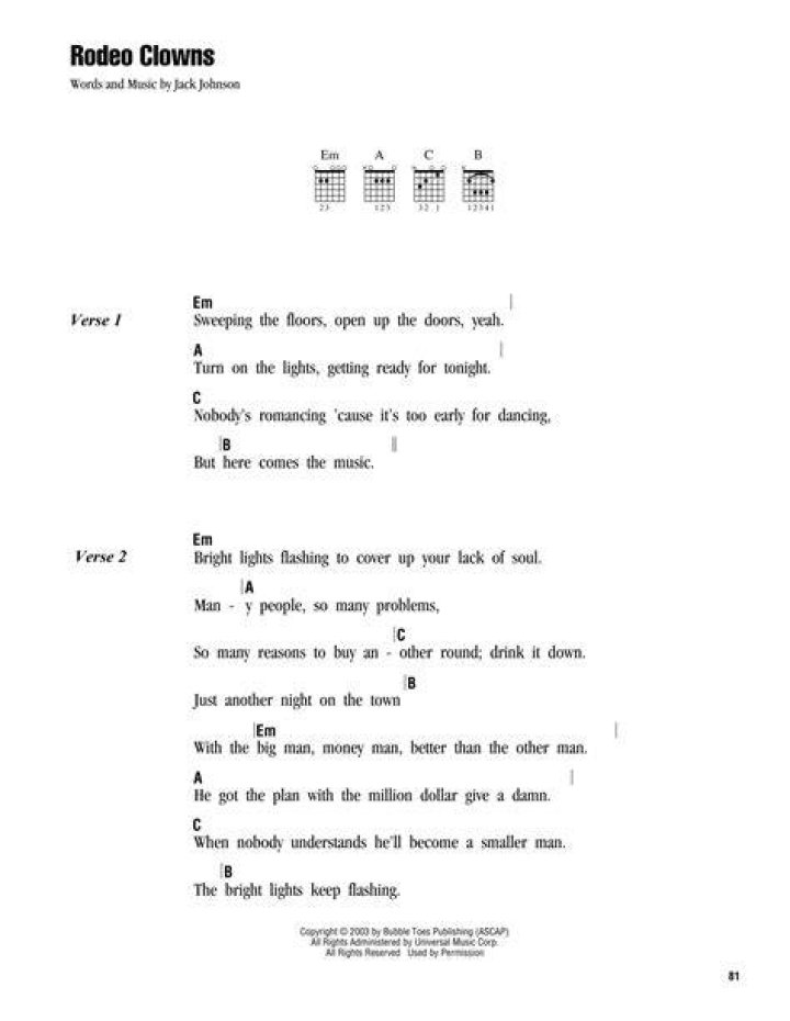 Rodeo clowns lyrics