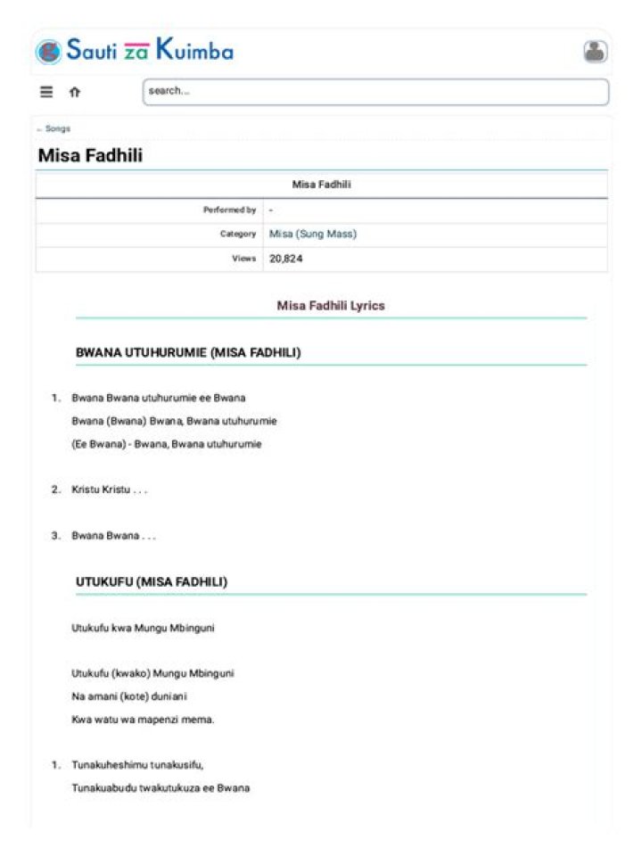 Sauti za kuimbamitha githiga lyrics