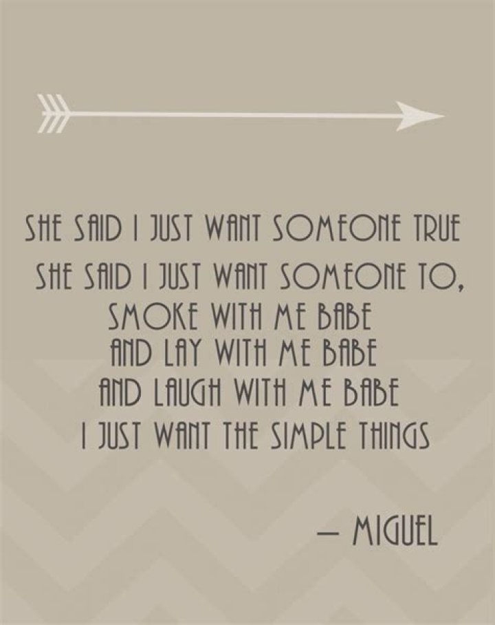 Simple things by miguel lyrics
