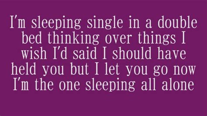 Sleeping single lyrics